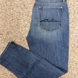 7 For All Mankind Blue Ankle & Cropped Jeans